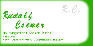 rudolf csemer business card